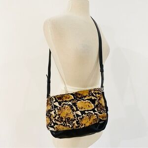 Clare V leather RARE leather & pony hair crossbody bag